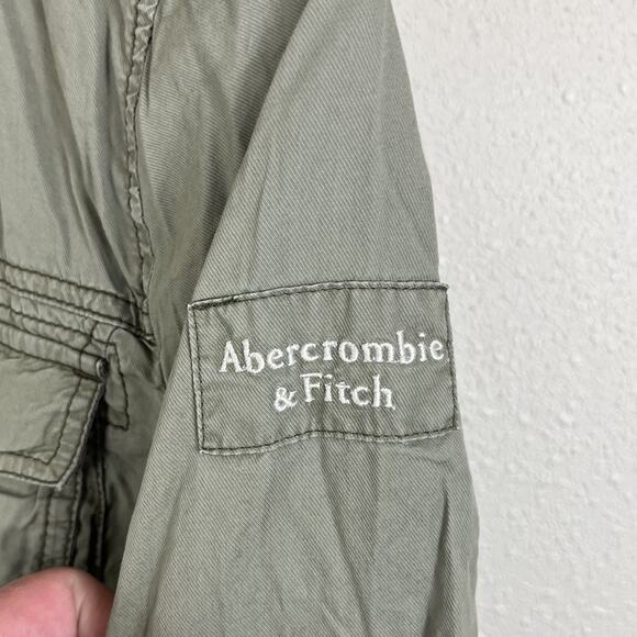 Abercrombie & Fitch Vintage Y2K Field Jacket Womens XS Olive Military Cotton - Picture 4 of 7
